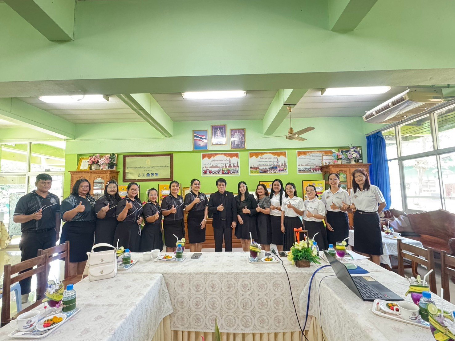 ต้อนรับคณะศึกษาดูงาน โรงเรียนวัดเจริญผล ด้านหลักปรัชญาของเศรษฐกิจพอเพียง